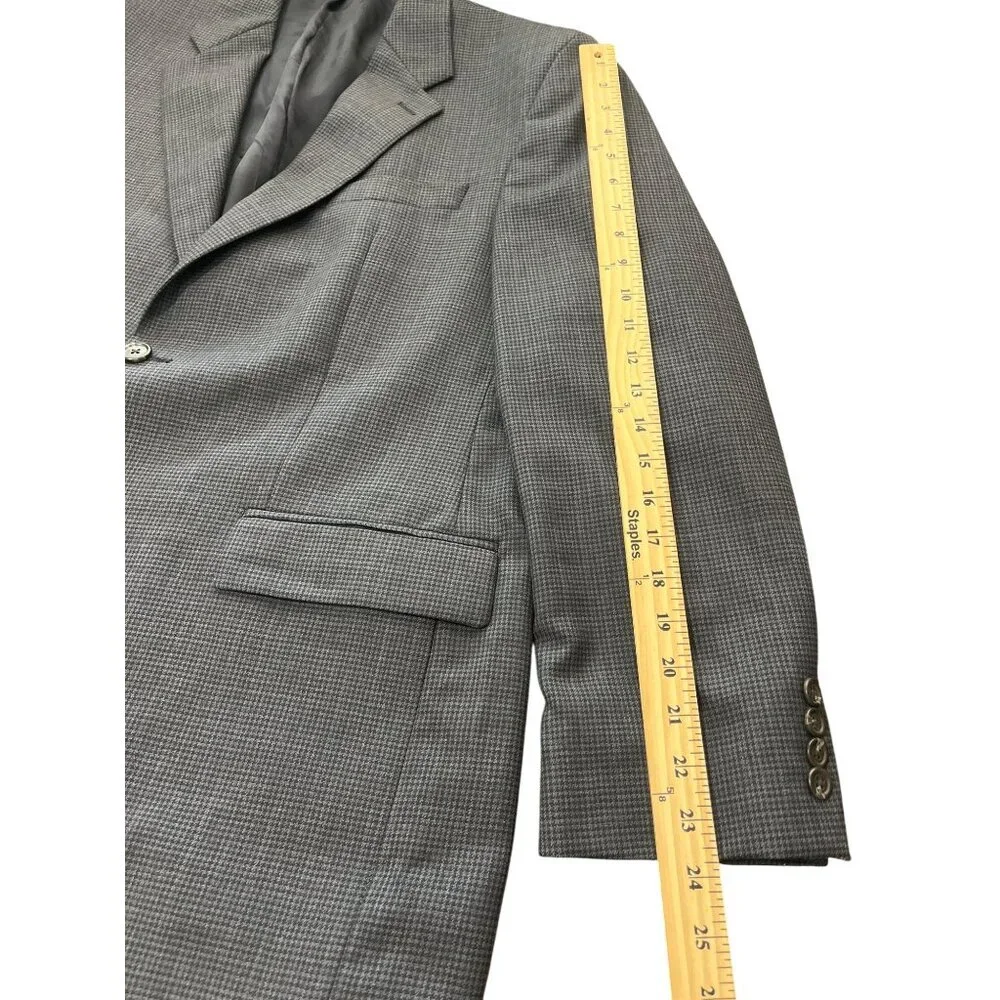 Polo University By Ralph Lauren Mens Wool Blazer 42R Navy Blue Made In Canada